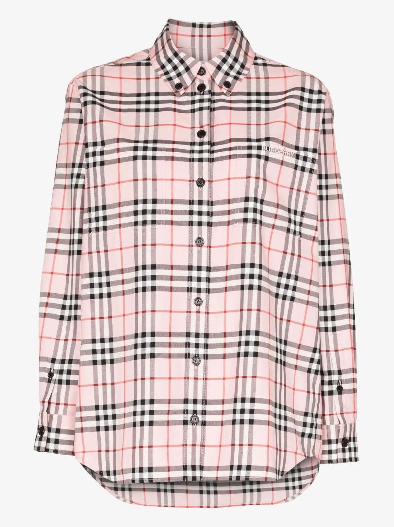 Pink Ivanna Checked Cotton Shirt