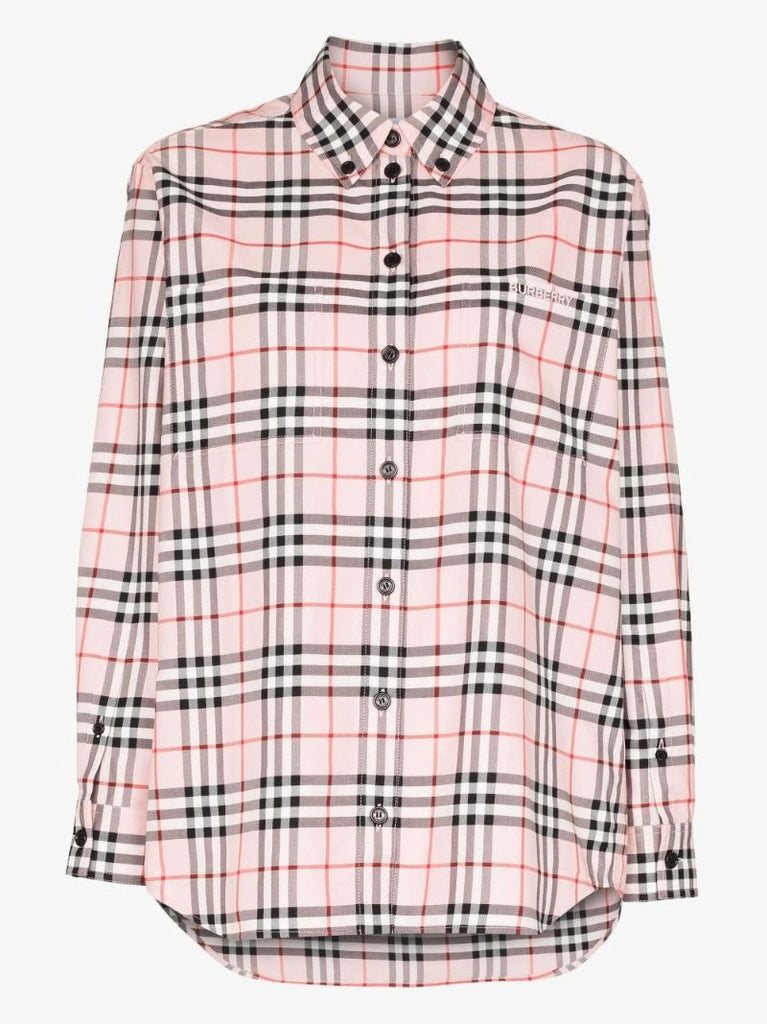 Pink Ivanna Checked Cotton Shirt