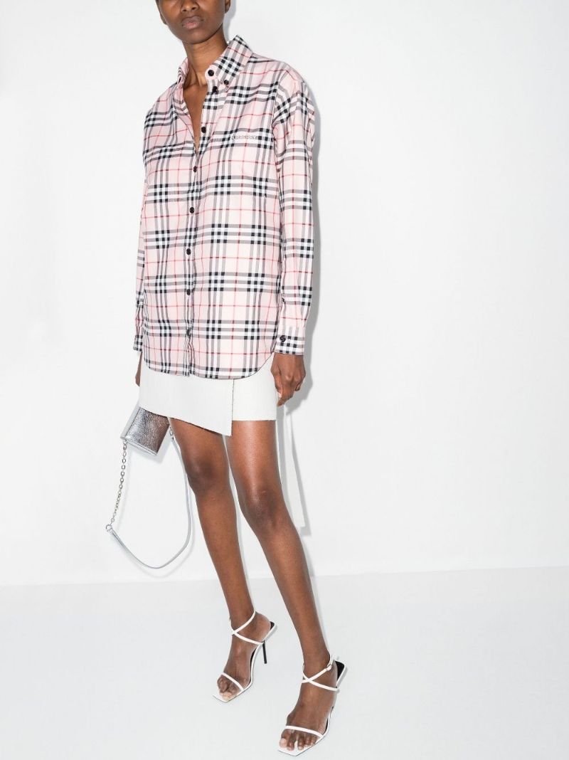 Pink Ivanna Checked Cotton Shirt