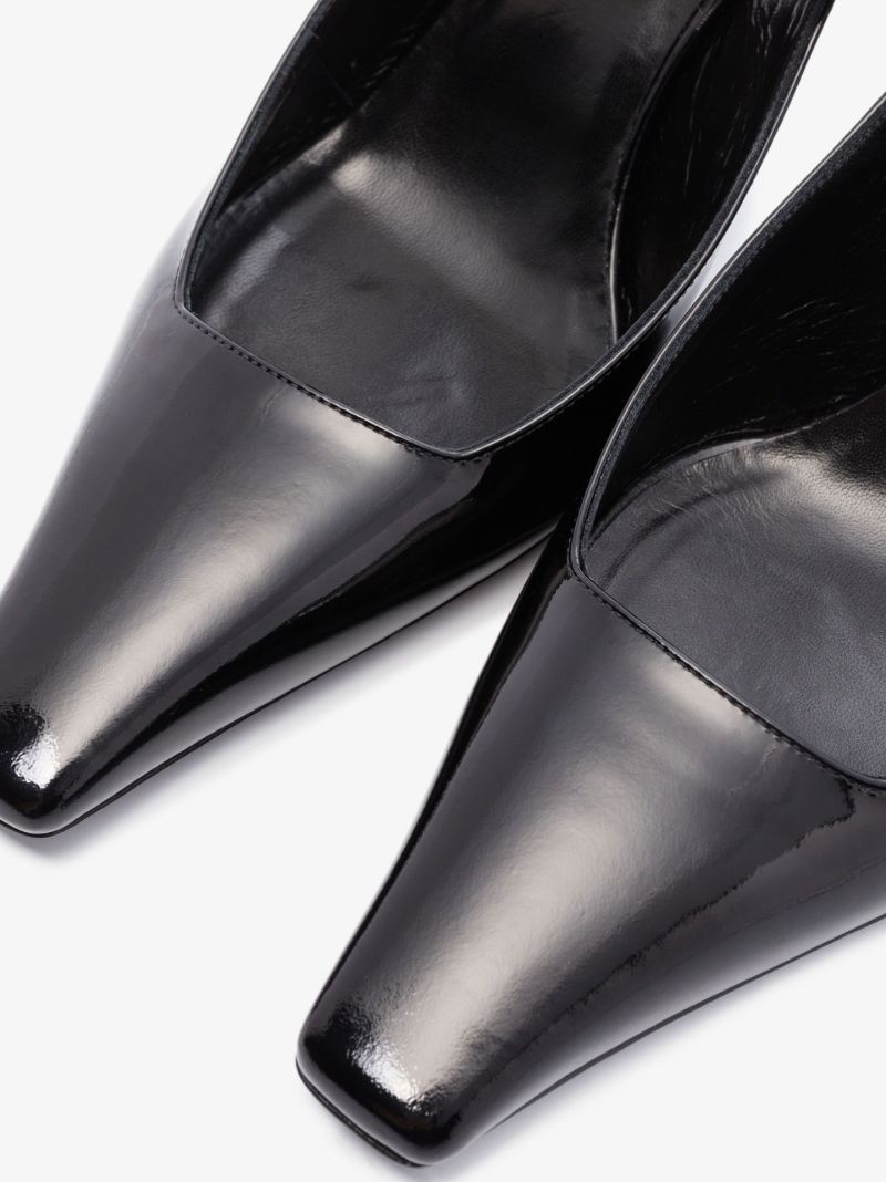 Black the Sidney 65 Crystal Leather Pumps