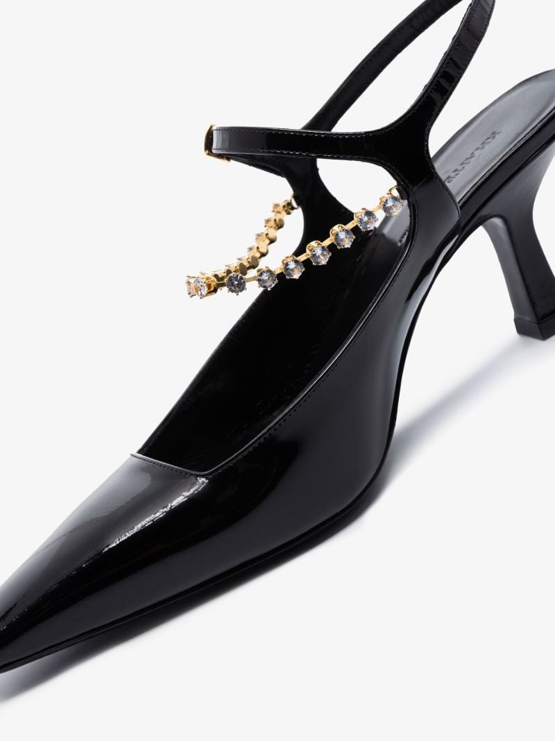 Black the Sidney 65 Crystal Leather Pumps