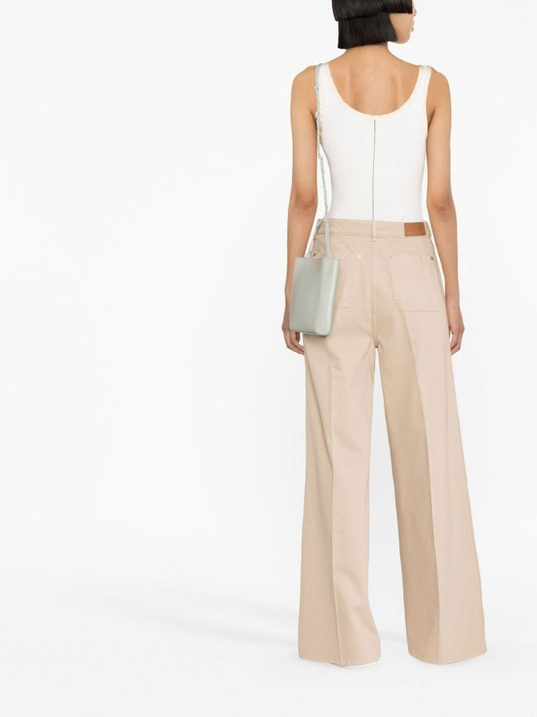 Neutral Brompton Wide Leg Jeans