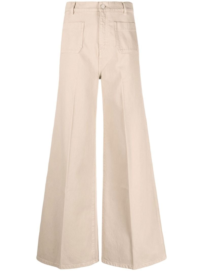 Neutral Brompton Wide Leg Jeans