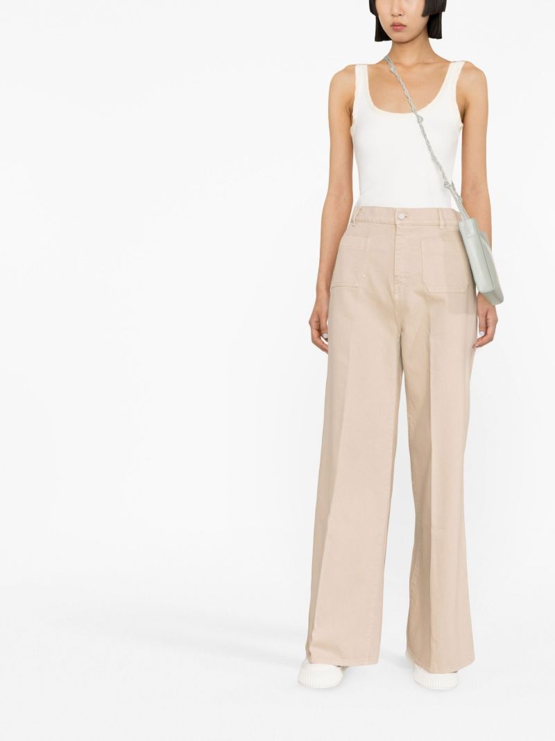 Neutral Brompton Wide Leg Jeans