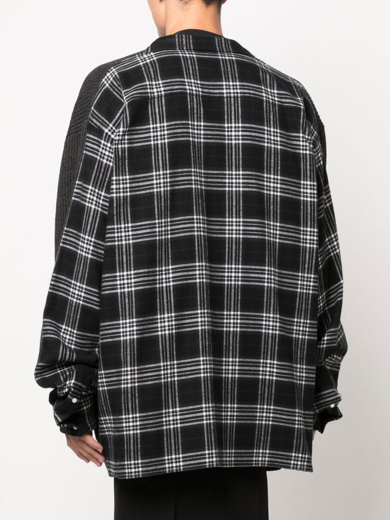 Black Hybrid V-neck Oversized Jumper