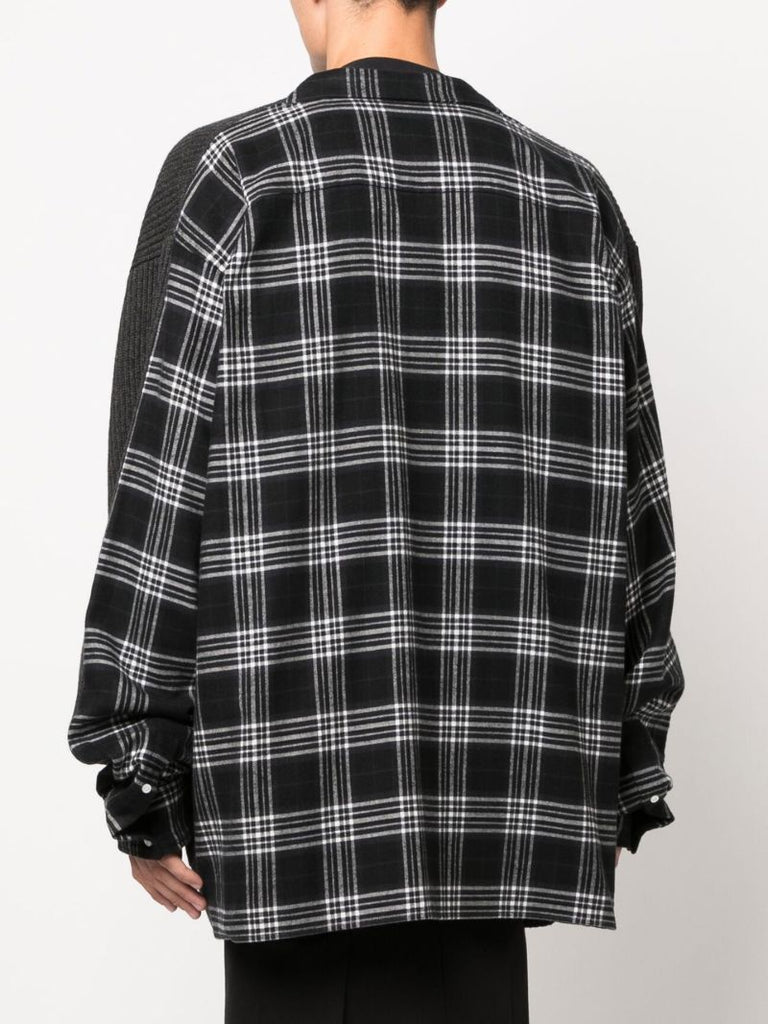 Black Hybrid V-neck Oversized Jumper