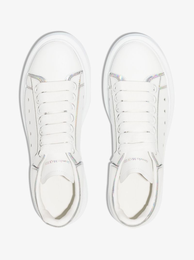White and Holographic Oversized Sneakers