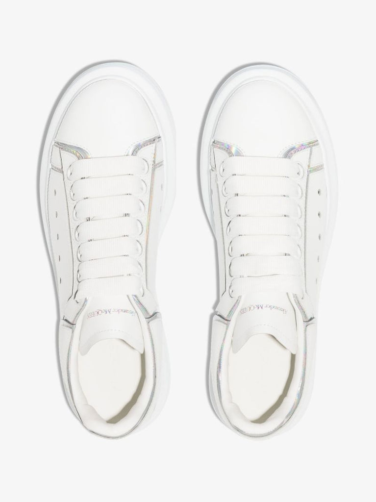White and Holographic Oversized Sneakers