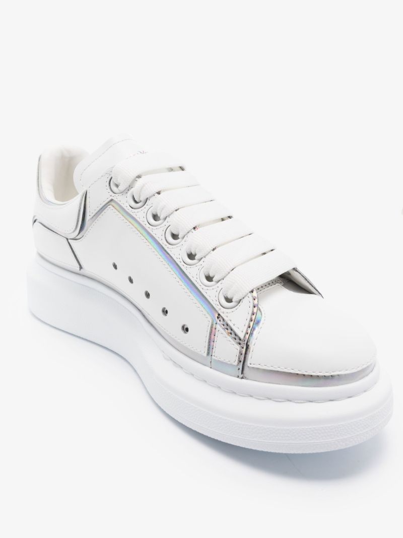 White and Holographic Oversized Sneakers