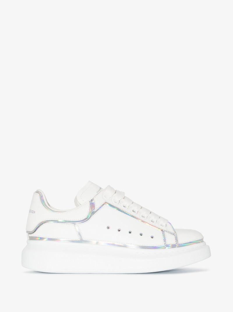 White and Holographic Oversized Sneakers
