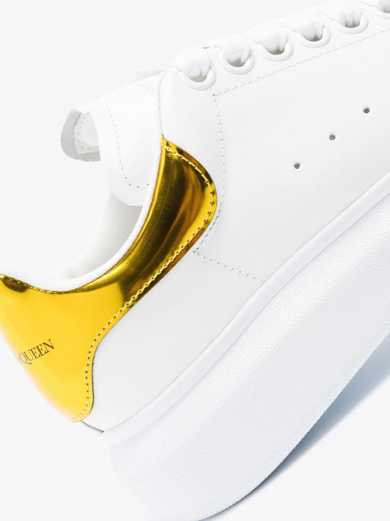 White and Yellow Oversized Sneakers