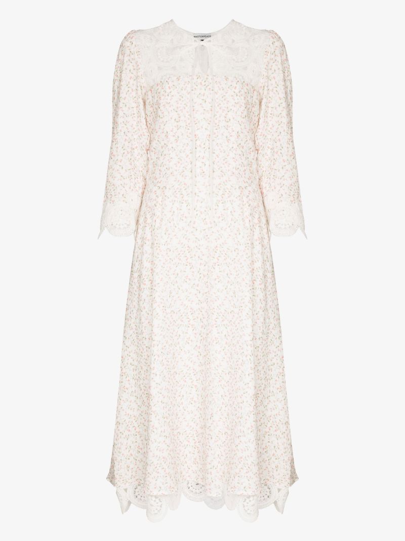 White MacramÃ_x0083_Â© Cotton Midi Dress