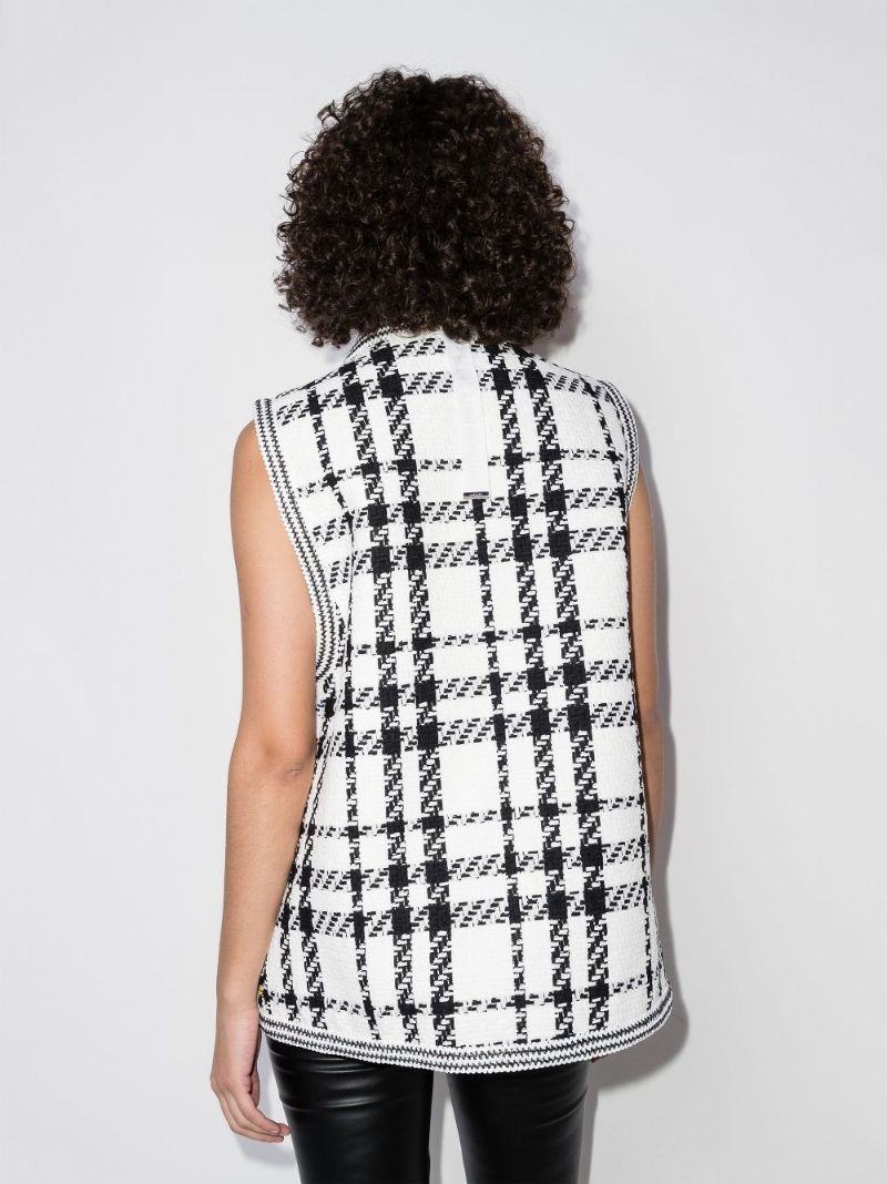 Sleeveless Tweed Overshirt