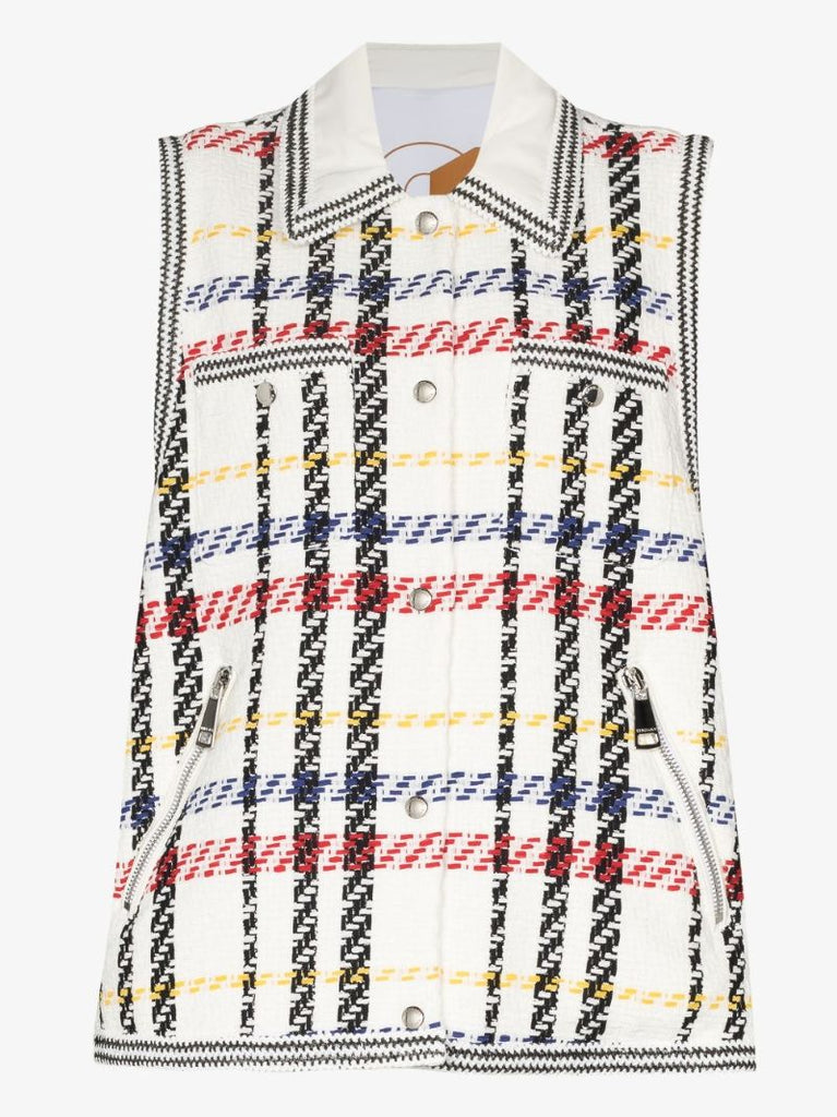 Sleeveless Tweed Overshirt
