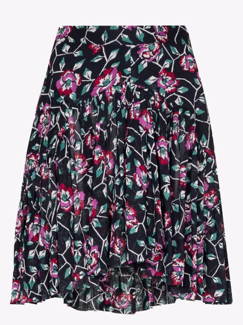 Saureena Ruffled Floral Print Mini Skirt