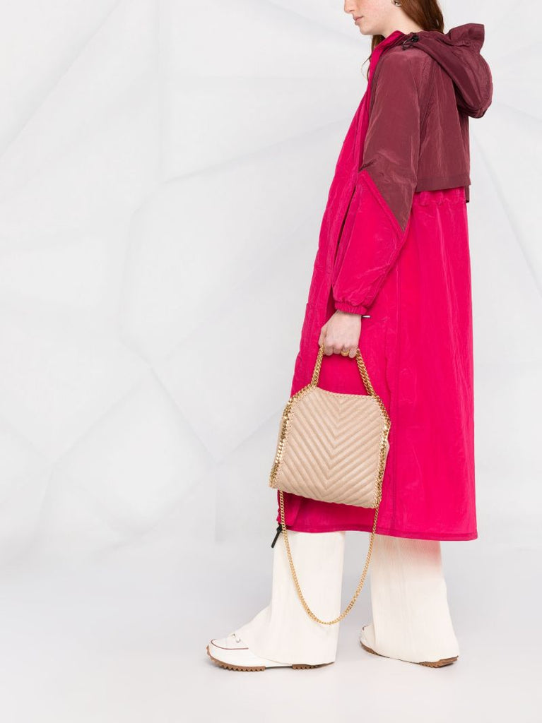 Neutral Falabella Quilted Mini Tote Bag