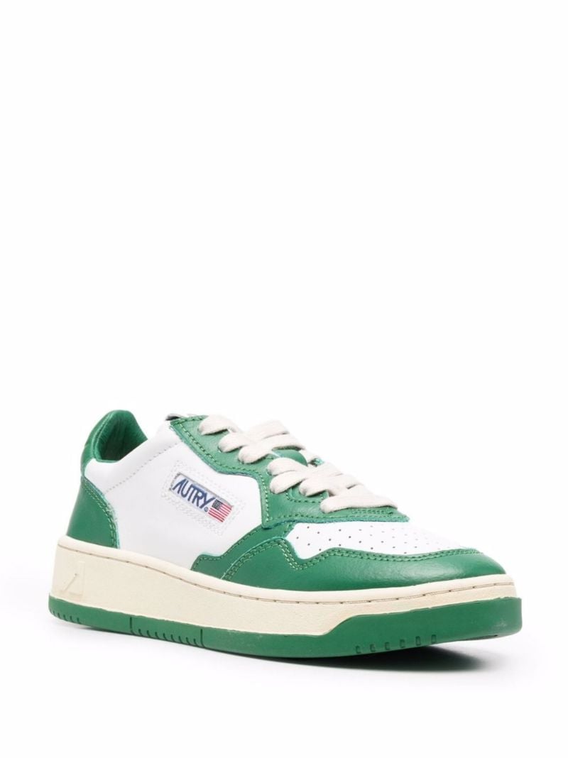 White Medalist Leather Sneakers