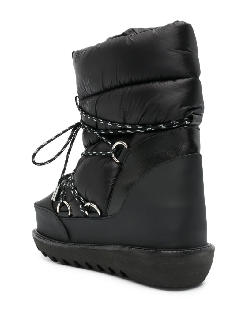 Black Padded Flat Ankle Boots