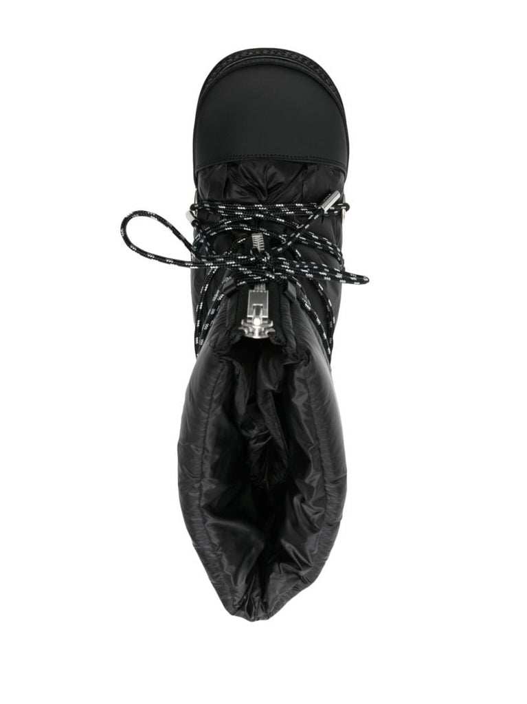 Black Padded Flat Ankle Boots