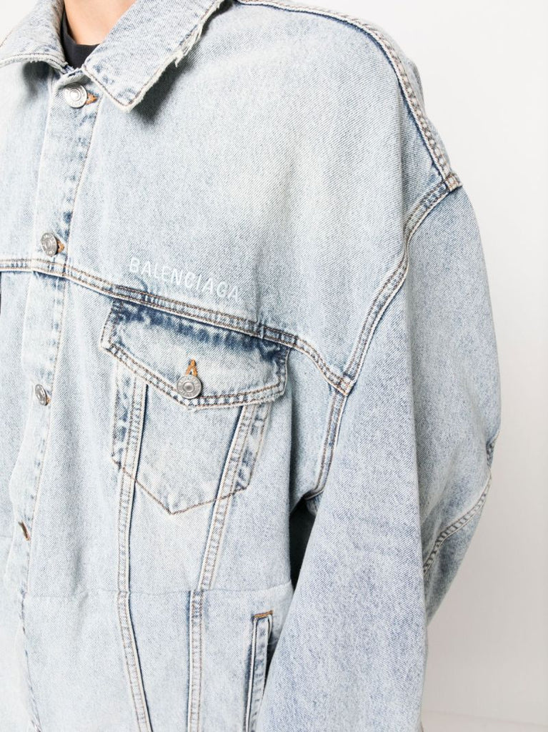 Blue Twisted Denim Jacket