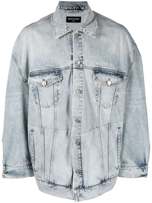 Blue Twisted Denim Jacket