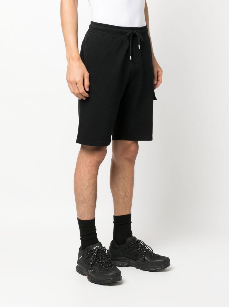 Black Cotton Track Shorts