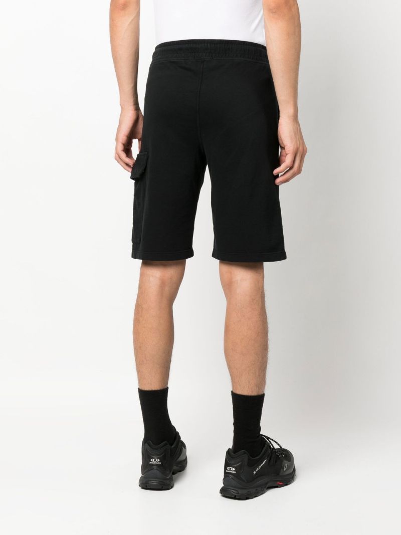 Black Cotton Track Shorts
