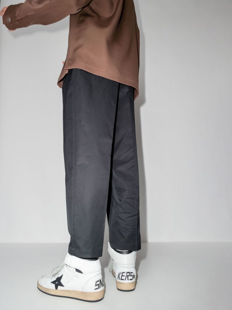 White Sky-star High Top Leather Sneakers