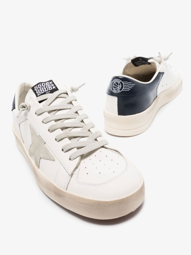 White Stardan Low Top Leather Sneakers