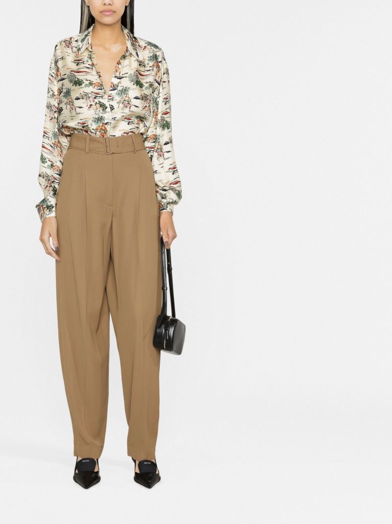 Neutral Drew Wide Leg Trousers