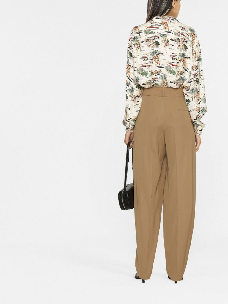 Neutral Drew Wide Leg Trousers