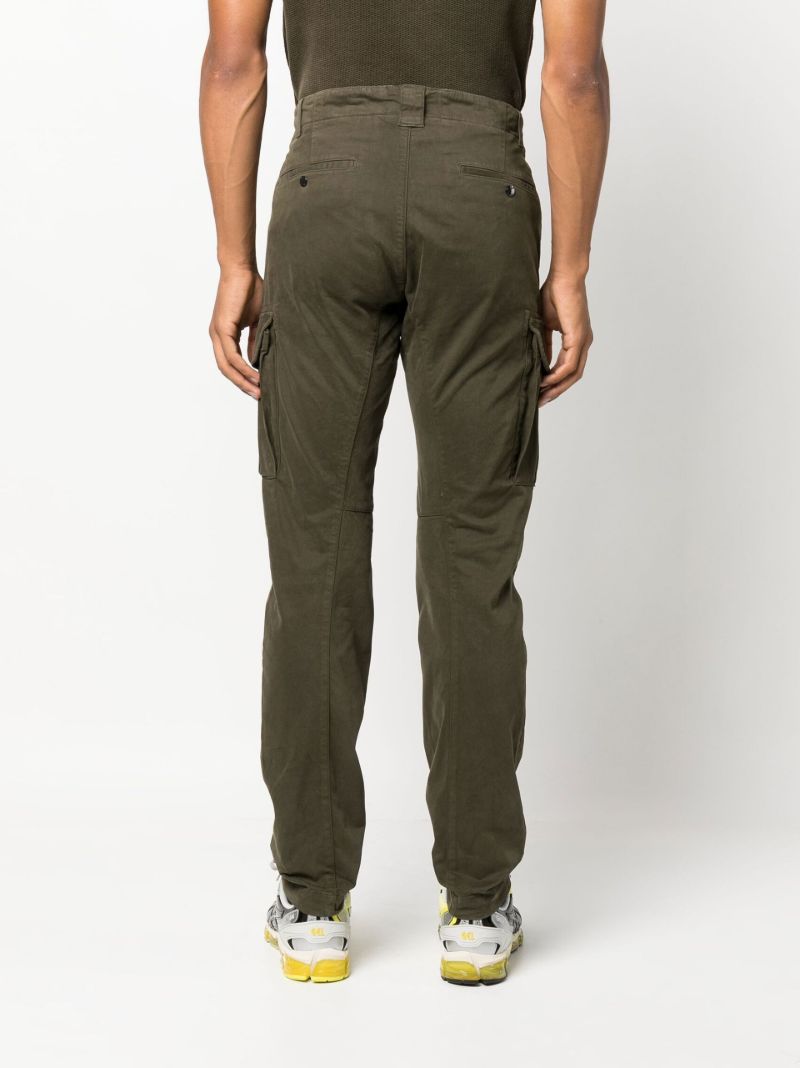 Green Cotton Cargo Trousers