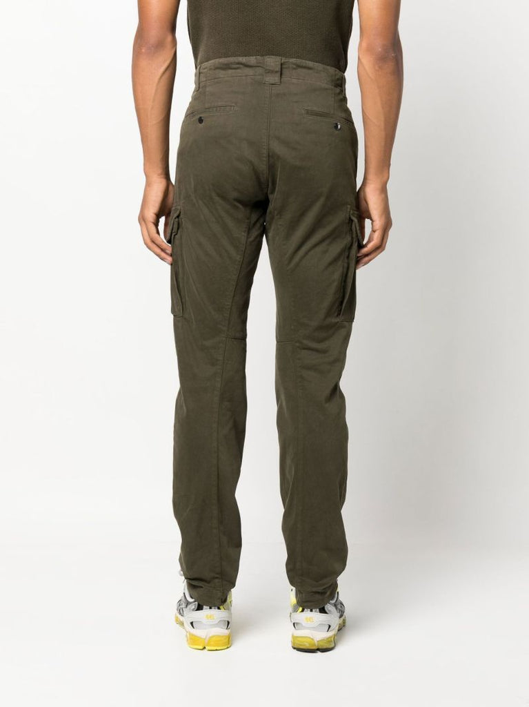 Green Cotton Cargo Trousers