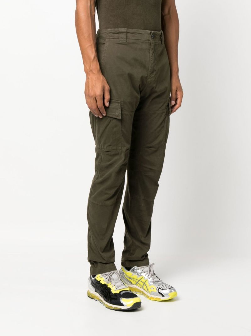 Green Cotton Cargo Trousers
