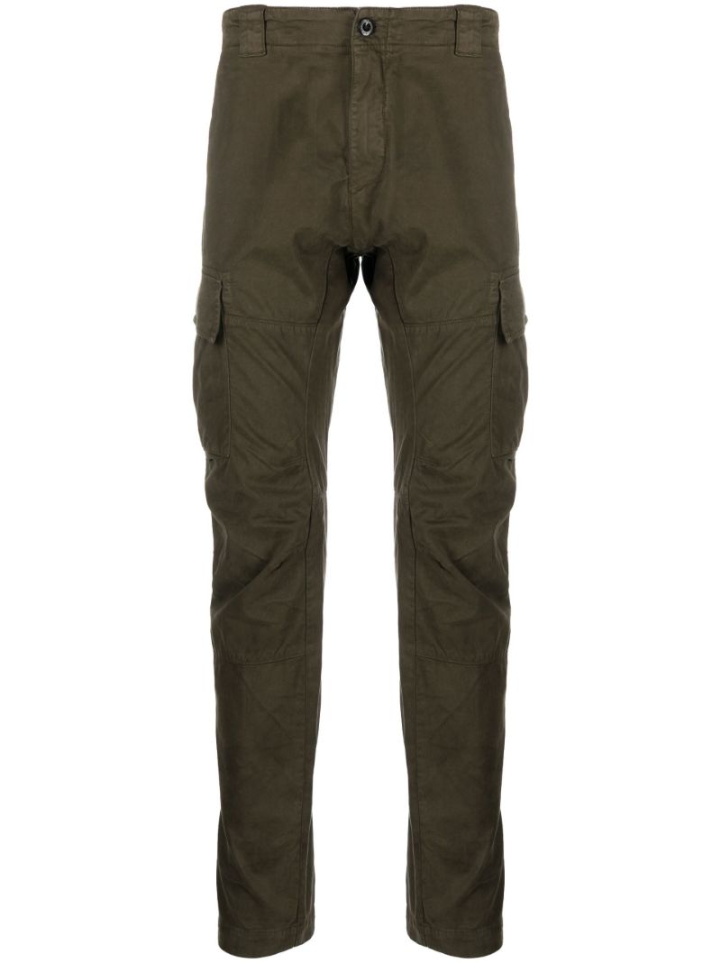 Green Cotton Cargo Trousers