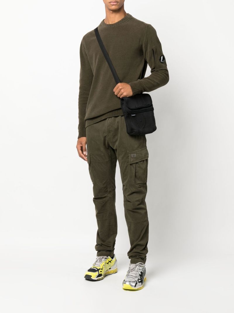Green Cotton Cargo Trousers
