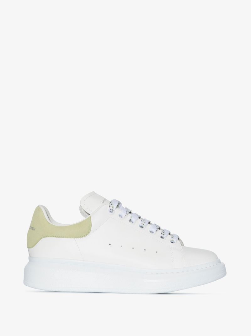White and Green Oversized Sneakers