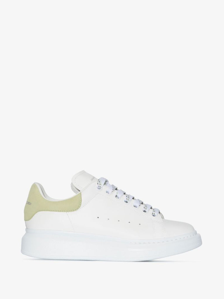 White and Green Oversized Sneakers