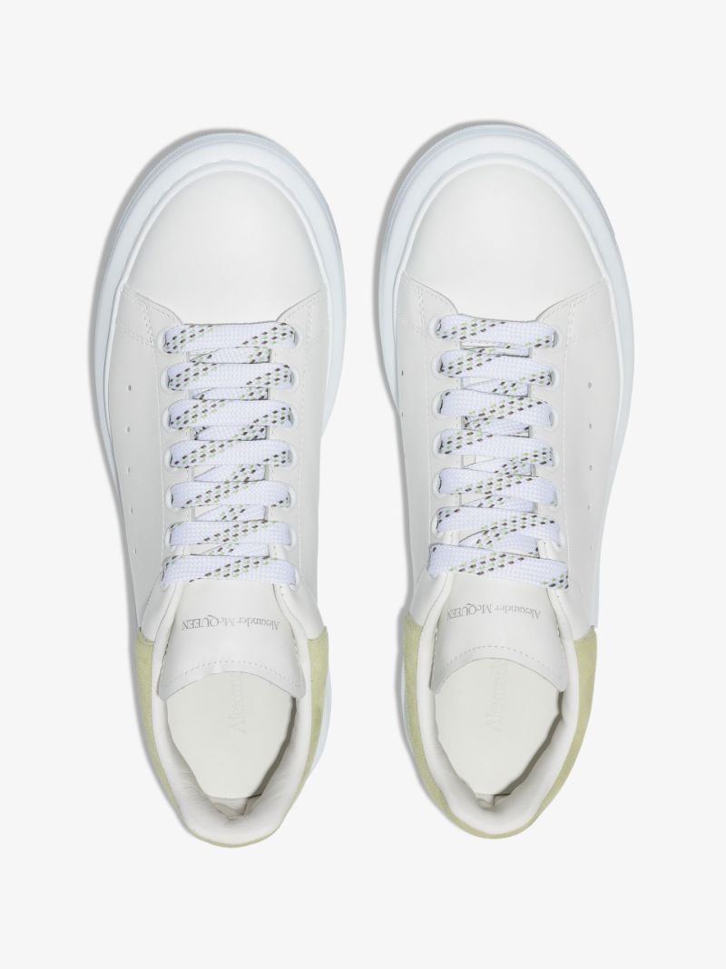 White and Green Oversized Sneakers