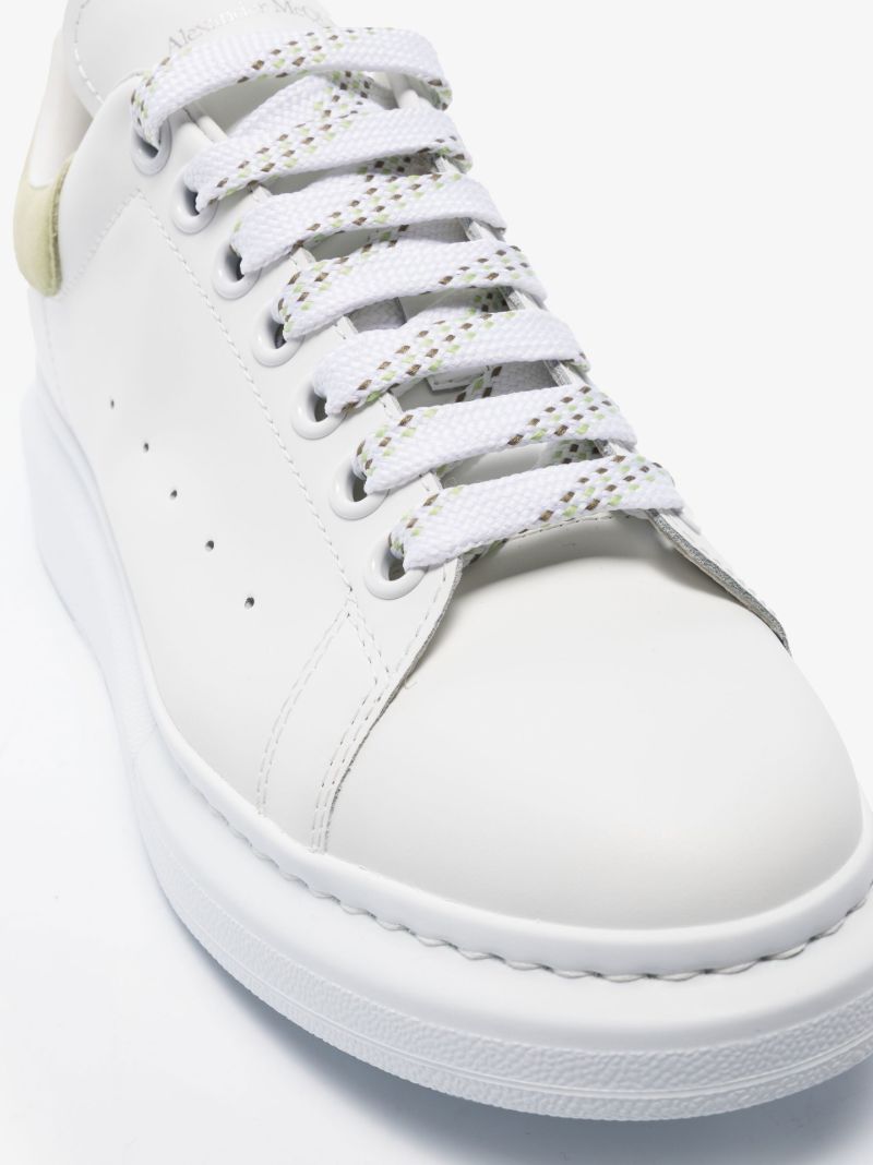 White and Green Oversized Sneakers