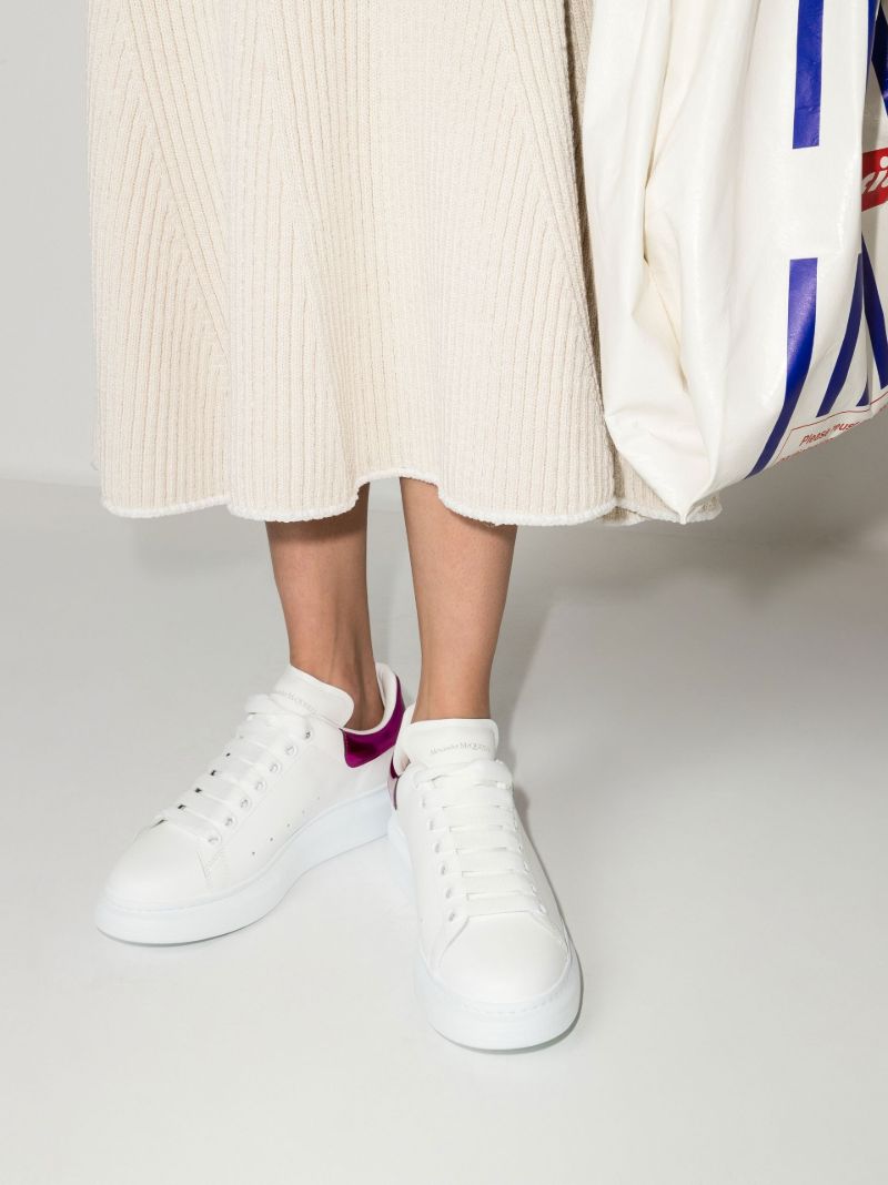 White and Pink Oversized Sneakers