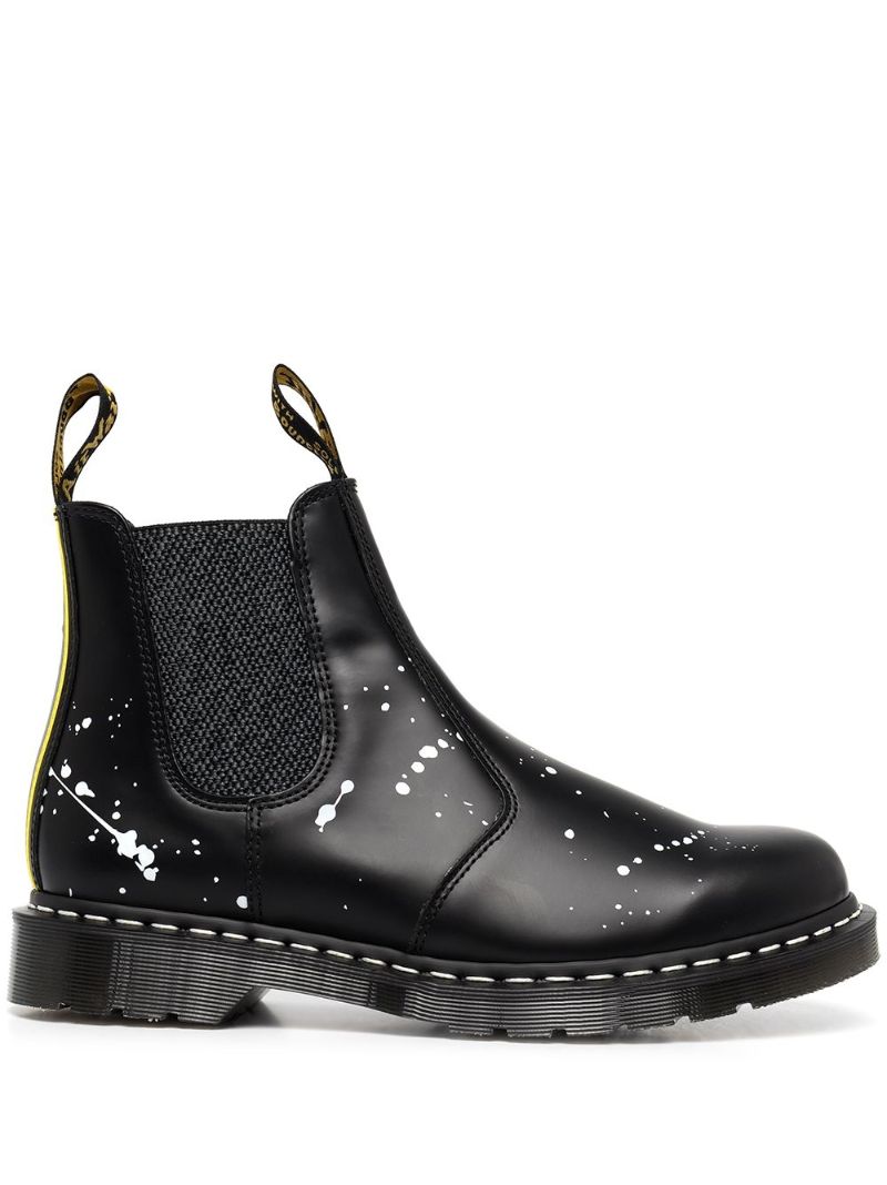 X Neighborhood Black 2976 Leather Chelsea Boots