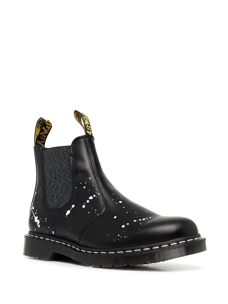 X Neighborhood Black 2976 Leather Chelsea Boots