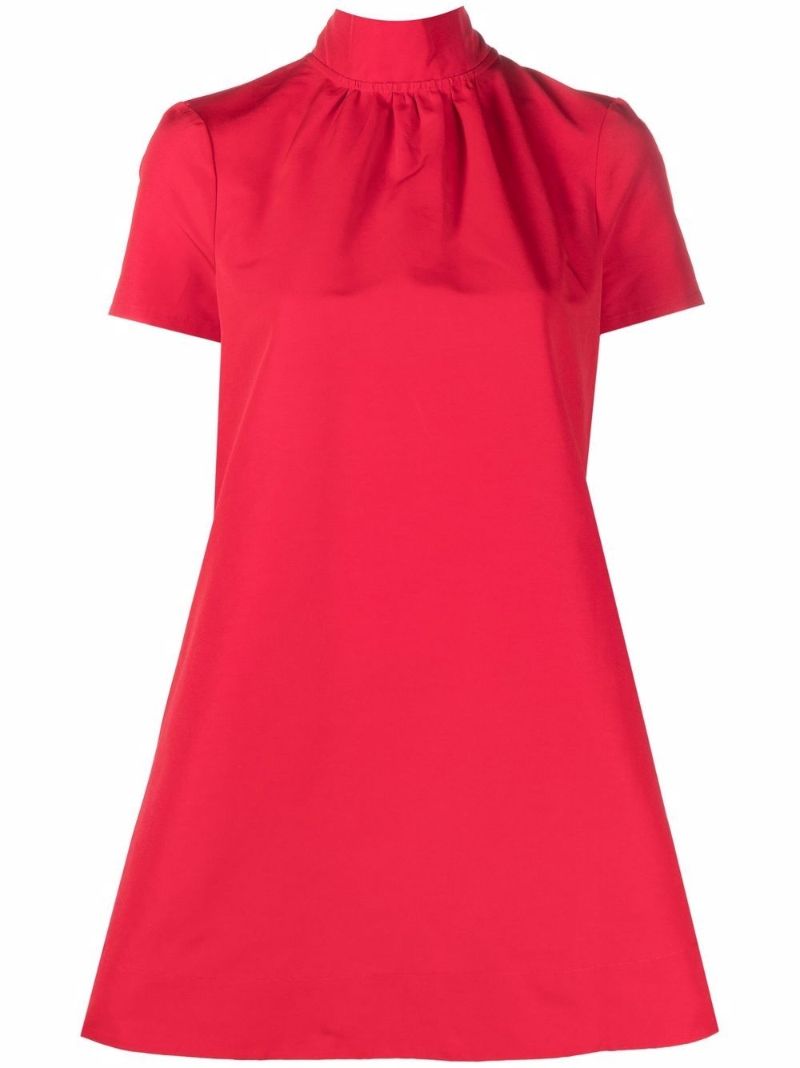 Red Ilana Short Sleeve Mini Dress