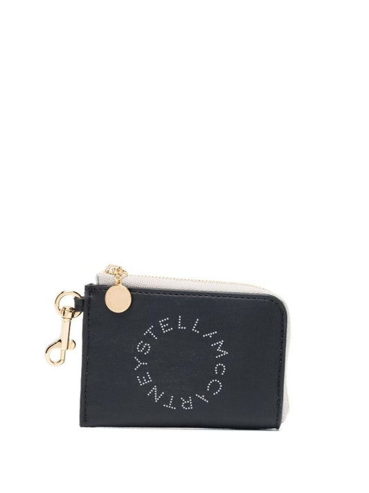 Black Logo Zip-up Coin Pouch