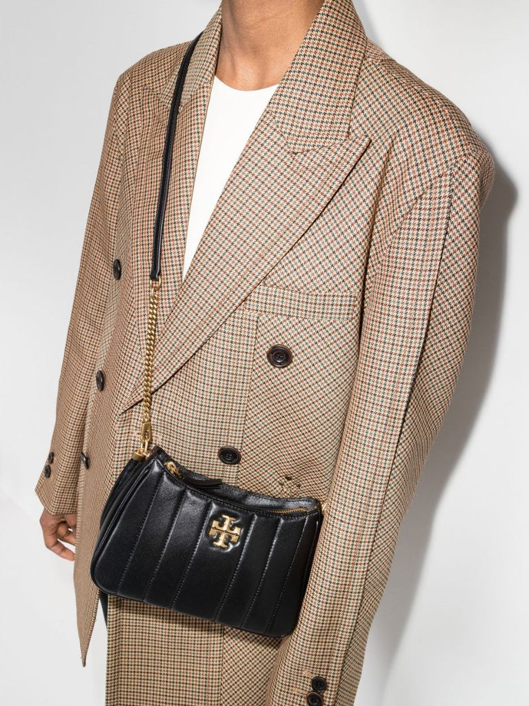 Black Kira Mini Leather Shoulder Bag