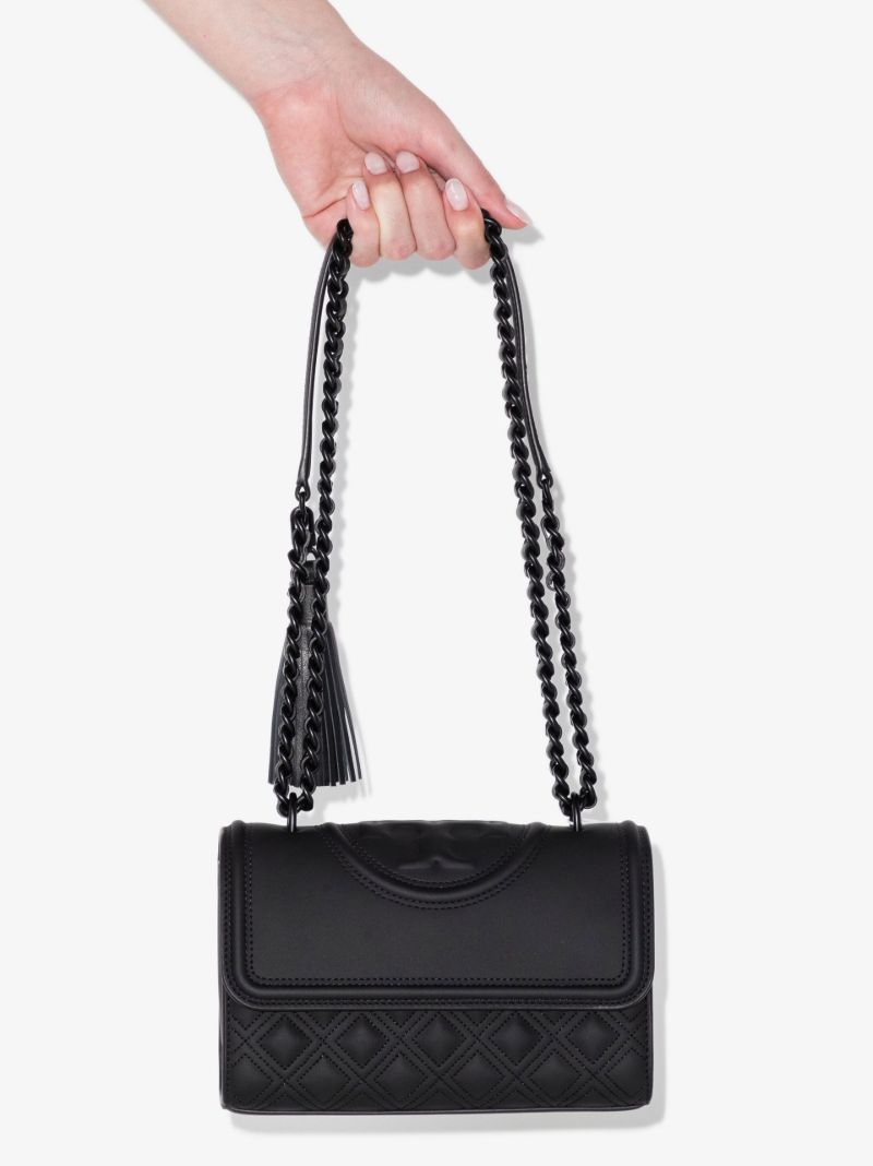 Black Fleming Small Leather Convertible Shoulder Bag