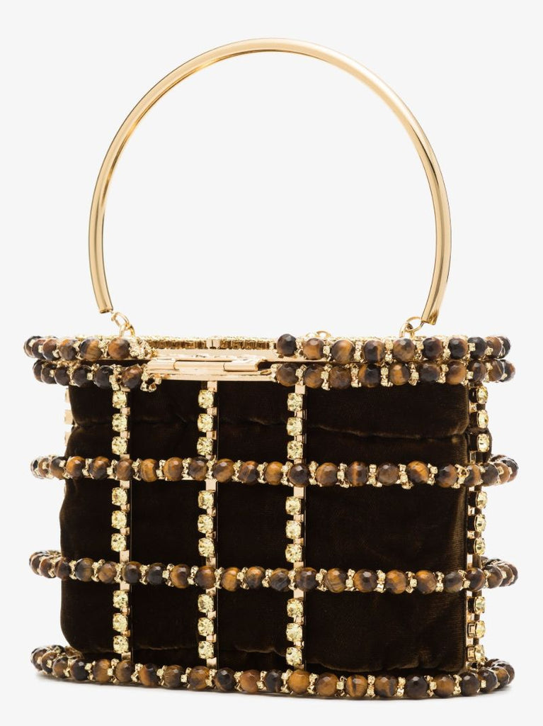 Brown Holli Diletta Embellished Mini Bag