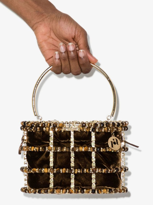 Brown Holli Diletta Embellished Mini Bag