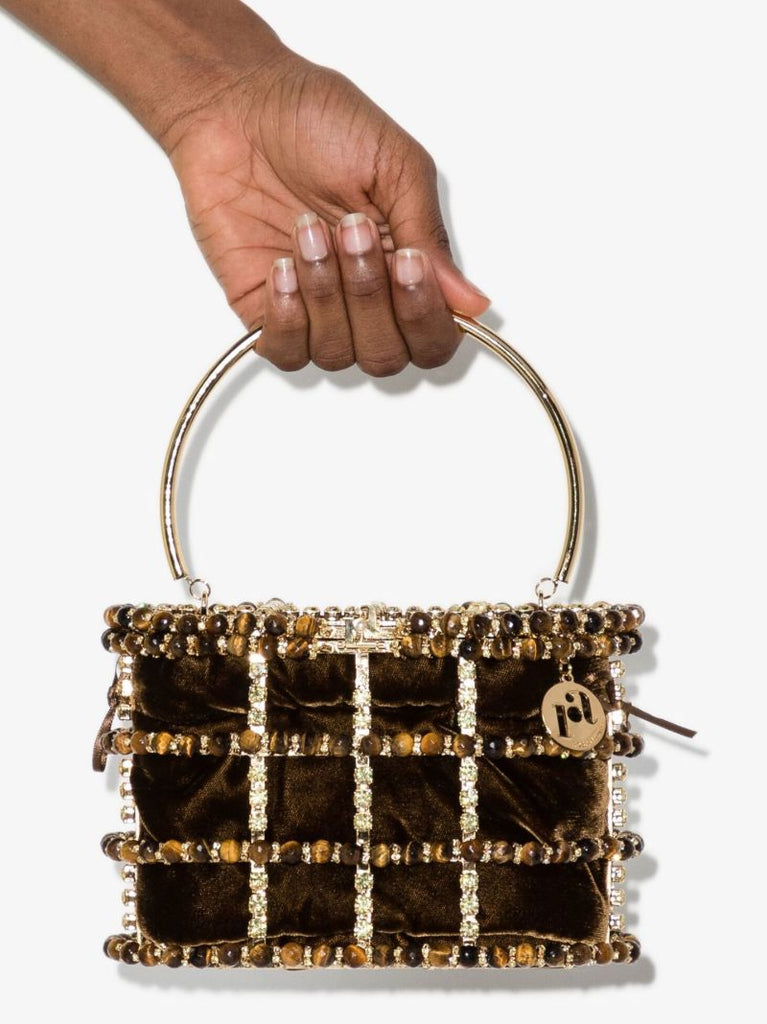 Brown Holli Diletta Embellished Mini Bag